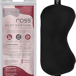 Ross Breathable Fabric Sleep Eye Mask – Ultra-Soft, Smooth & Cozy with Adjustable Strap for Ultimate Comfort, Light Blocking & Deep Sleep – Perfect for Travel, Meditation, Naps, Relaxation & Stress Relief - Black-7
