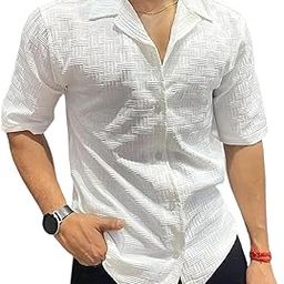Funkyrich® Textured Popcorn Shirts for Men || Casual Shirt for Men || Shirt for Men|| Men Stylish Half Sleeve Shirt || Men Fancy Shirt-image-40