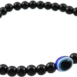 Divine Black Glass Beads Evil Eye Stretchable Anklet for Women and Girls-image-60