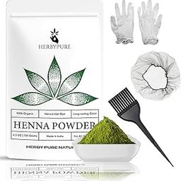 Herby Pure Organic Henna/Mehandi Powder for Hair Color | 100% Natural, Triplesifted & Micro-Fine Hair Dye | For All Hair Types | 100 Grams-image-98