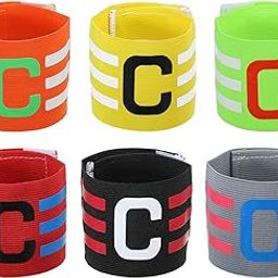 PATIKIL Captain Armband, 6 Pack Adjustable Elastic Soccer Captain's Arm Band for Outdoor Football Training Team, Multicolor-image-7