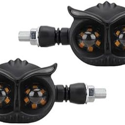 A4S AUTOS Owl-Shaped LED Bike Indicator & Brake Light Waterproof Universal Fit for All Bike Models Bright Running Indicator Yellow, White and RED Runing Light (Pack of 1 Set)-image-1
