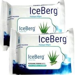 ICE BERG Moisturising Premium Refreshing Lemon Facial Soft Wet Wipes - 50 Facial Tissue Wipes (Aloe Vera & Cucumber)-23