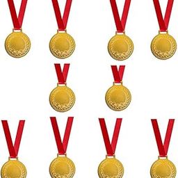 Ciko Medal 2.2" Pack of 10 School Winners, Sports, Athletic Games and Corporate Reward RNR (Gold)-image-1
