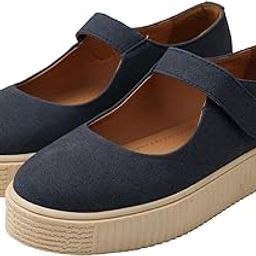 Women Mary Jane Chunky Platform Shoes | Slip-On Flats | Stylish & Comfortable for Work, Travel & Casual Wear-14