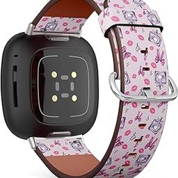 CJBROES Replacement Leather Watch Band, Compatible with Fitbit Versa 3 and Fitbit Sense of Wristband Bracelet Accessory - Glamour-Fashion-Cologne-image-50