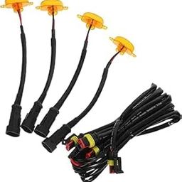 PRS LED Grille Lights Amber Running Lights Kit with Wiring Harness, Universal Fit for Ford Ranger (4 Piece)-image-41