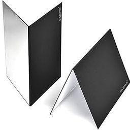 Smiledrive® 3-in-1 Photography Reflector Board – Foldable Light Diffuser for Product Photography, Camera Reflector Panel for Still Life & Tabletop Shoots – 42 x 30 cm Black, White & Silver Reflectors-24