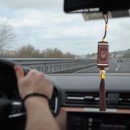 Religious Muslim Islamic Dual-Sided Car Rearview Mirror Hanging Ornament/Interior Wall Hanging Showpiece for Good Luck/Gifting (Allah/Mohammad)-image-17