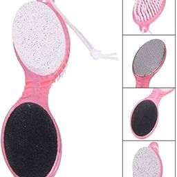 4 In 1 Foot Pedicure Brush, Pumice Stone, Scrubber & File For Soft Care Multi Use Manicure Paddle Brush Kit Tool, Cleanse and Buff, for Feet, Toes, Nails Cleaning, Bath Brush (Multicolor) (4 IN 1 BRUSH)-0