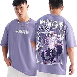 Anime Jujutsu Kaisen Oversized Lavander T Shirt for Men and Women Drop Shoulder Loose Baggy Fit Unisex Yuta Okkotsu-image-66