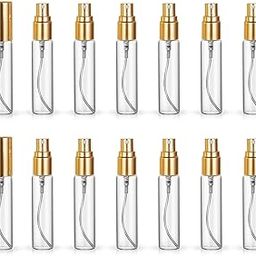 Hunky Dory 24pcs 5ml Empty Delicated Perfume Glass Bottles With Metallic Spray Pump And Caps.-image-2