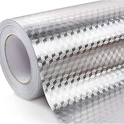 UCRAVO 2 m Aluminium Foil Stickers, Oil Proof, Kitchen Backsplash Wallpaper Self-Adhesive Wall Sticker Anti-Mold and Heat Resistant for Walls Cabinets Drawers and Shelves-image-10