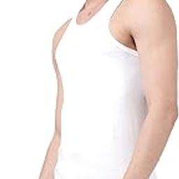 Men's Cotton Solid Relaxed Fit Vest (CLV01-02_White S)-image-41