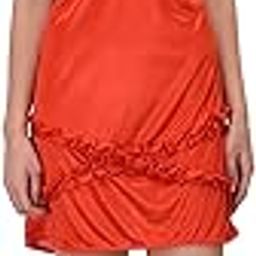 Women's & Girl's Satin Floral Night Suit Pack of 1 (RL0198_Red_Free Size)-13