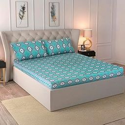 MAXNAP Eden Premium Bedsheet Set for Double Bed – 220x240 cm, 144 GSM Soft Microfiber – Includes 1 Bedsheet & 2 Pillow Covers – Fade Resistant & Easy Care, Teal-image-11