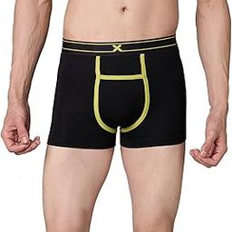 X-Rizz Solid Tencel Micro Modal Elastane Solid Trunks for Men with Ultra Soft Waistband, 24/7 Active Fresh & Sweat-Wicking Properties (Black - M)-24