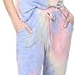Multicolor Cotton Lycra Blend Styled With Tie Die Print Tracksuit | Co-ord Set For Women| Active Wear Suit Set For Women (TSSET1155, 2XL)-image-92