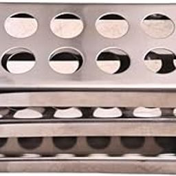 AANIJ® Test Tube Stand Stainless Steel 304 grade, Size 13 mm × 12 Holes Test Tube rack for Laboratory Pack of 1-30