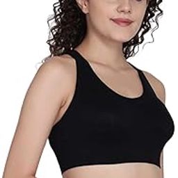 Women The Ultimate Criss-Cross Sports Bra | CloudSoft Fabric | Slip-in Pads| Criss-Cross Straps Ifull Coverage (30 Till 34) Pack of 1-image-58