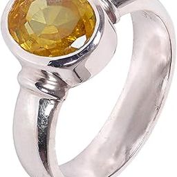 925 Sterling Silver Topaz Birthstone (Scorpio, Sagittarious) Finger Ring for Unisex (12.0)-image-22
