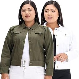 Cotton Blend Full Sleeve Solid Women Standard Length Casual Jacket (Pack Of 2)-picture-13