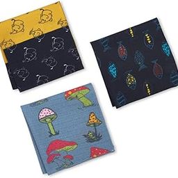 Hexafun Women's100% Organic Premium Pure Cotton Handkerchiefs Printed Stylish Small Size (Pack of 3)-image-2