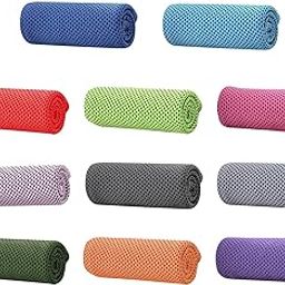 SECRET DESIRE Cooling Towel 12'X40' Sweat Absorbing Gym Towel for Fitness Workout Football Blue-image-18