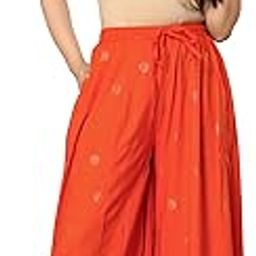 Rayon Gold Print Skirt Palazzo || Free Size || Rayon Palazzo || Skirt Palazzo || GOLDPRINT Skirt Palazzo || Multicolour-image-28