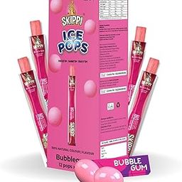 Skippi Bubblegum Icepops | Bubblegum Extract | Chewing Gum Candy Flavour | 90s Kids Candy | Vegan Popsicle Sticks | Fat Free Ice - Bubblegum Flavour (Box of 12 Pops)-image-18