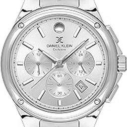daniel klein exclusive Stainless Steel Silver Dial Exclusive Men's Analog Watch - DKX.1.13746-1_1-picture-0