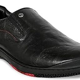 Genuine Leather Casual Shoes with Ankle Support, Anti Slip Technology, Better Padded and Cotton-Like Memory Foam Cushion Insole(40182Color Options- Black/Brown, Sizes- 6,7,8,9,10)-image-98