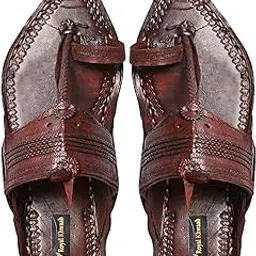 royal khwaab Men's Kolhapuri chappals Leather hardcrafted Stylish,Ethinicwear & Dailywear Designed with Excellence 100% Comfortable.-picture-39
