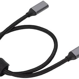 BHOMANI USB C Extension Cable, Type-C USB 3.2 Gen 2 50CM (10Gbps) Male to Female Extender, 4K @ 60HZ Fast Charging, for Data Transfer, Charging, Audio, Video Devices, Black-19