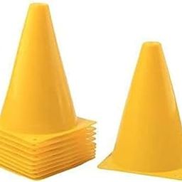 Plastic Training Cones Set of 6 – 6 Inch Height, 4 Inch Square Base – for Sports, Kids Activities, Outdoor Drills-image-77