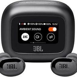 JBL New Launch Live Buds 3 TWS,Hi-Res Audio True ANC Earbuds,Smart Case with Touch Display,40H Playtime,Wireless Charging, 6 Mic,Multipoint Connection,IP55 Proof, Headphones App,Personi-Fi 3.0(Black)-2