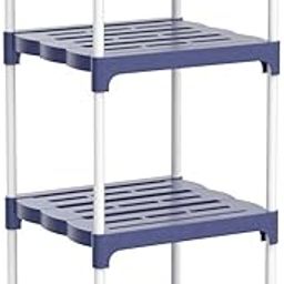 Novatic Metal Plastic Side Table/End Table/Showcase Dsiplay Stand Kids Play Corner Stand Square Shape for Living Room, Bedroom, Bedside Shelves-picture-32