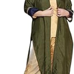Olive Silk Ethnic Jacket - 6XL | Ethnic Jacket | Jacket for women | Plus size, XS to 8XL-image-57