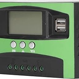 Ubersweet® Solar Panel Battery Controller, Durability ABS 12V Photovoltaic Charge Controller Long Lasting High Performance Easy Installation for Power Stations (50A)-10