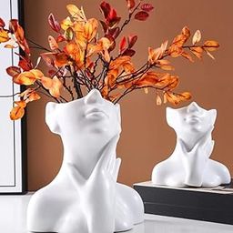 SATYAM KRAFT 1 Pcs Resin Vase for Home Decor | Decorative Flower Pot Showpiece for Living Room, Bedroom, Office, Balcony, Center Table, Gifts | Lightweight, Unbreakable (White, 12 cm, Only Vase)-image-45