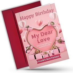 AanyaCentric A5 Size 5.8x8.3inch Birthday Romantic Greeting Card with Envelope Gift For Husband Wife Love Lover Girlfriend Boyfriend Express Your Love with Unique Design-picture-13