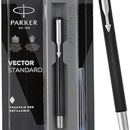 Parker Vector Standard Fountain Pen (Black body) with free 1 cartridge, 1 Count (Pack of 1) (9000022729)-image-50