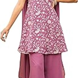 Women's Georgette Embroidered A-Line Kurta with Pant and Dupatta Set-image-22