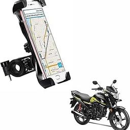 Miwings Bike Phone Mount Anti Shake and Stable Cradle Clamp with 360° Rotation Bike Phone Holder for Honda SP 125 (1 PCs, Black)-5