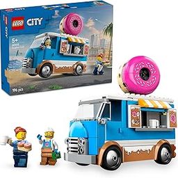 LEGO City Donut Truck Playset Vendor Vehicle Toy for Kids Aged 5 and up 60452 Building Blocks Toys for 5+ Gift for Boys and Girls-picture-21