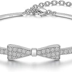 Pure 925 Sterling Silver Infinity Bracelet for Women, Real Silver Chain Adjustable Hand Jewellery for Girls, with Authenticity Certificate, Best Anti Tarnish Gift for Birthday, Wedding-29