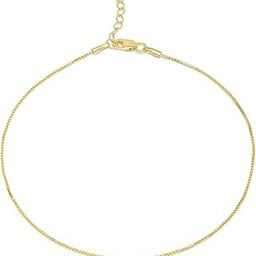 925 Sterling Silver Modest Chain Gold Anklet (Single) | Gift for Women & Girls | With Certificate of Authenticity & 925 Stamp | Gift for Wife|Mother's Day-image-49