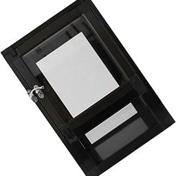 SAZ DEKOR Reptile Terrarium Sturdy Habitat Gecko Tank for Frog Chameleon Small Turtles Black-image-50