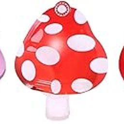 Mini Travel Reusable Containers | Leak Proof Pouches in Cute Red Strawberry, Red Mushroom, and Purple Brinjal Designs | Portable, Refillable, Safe for Shampoo & Lotion (Set of 3, 30ml)-0
