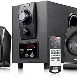 Intex Boom 1666 TUFB 2.1 Multimedia Speaker with 35W Output, Recording Feature, BT/USB/FM/AUX/TF Support, Remote Control, LED Display, Subwoofer & Satellite Speakers – Black-12